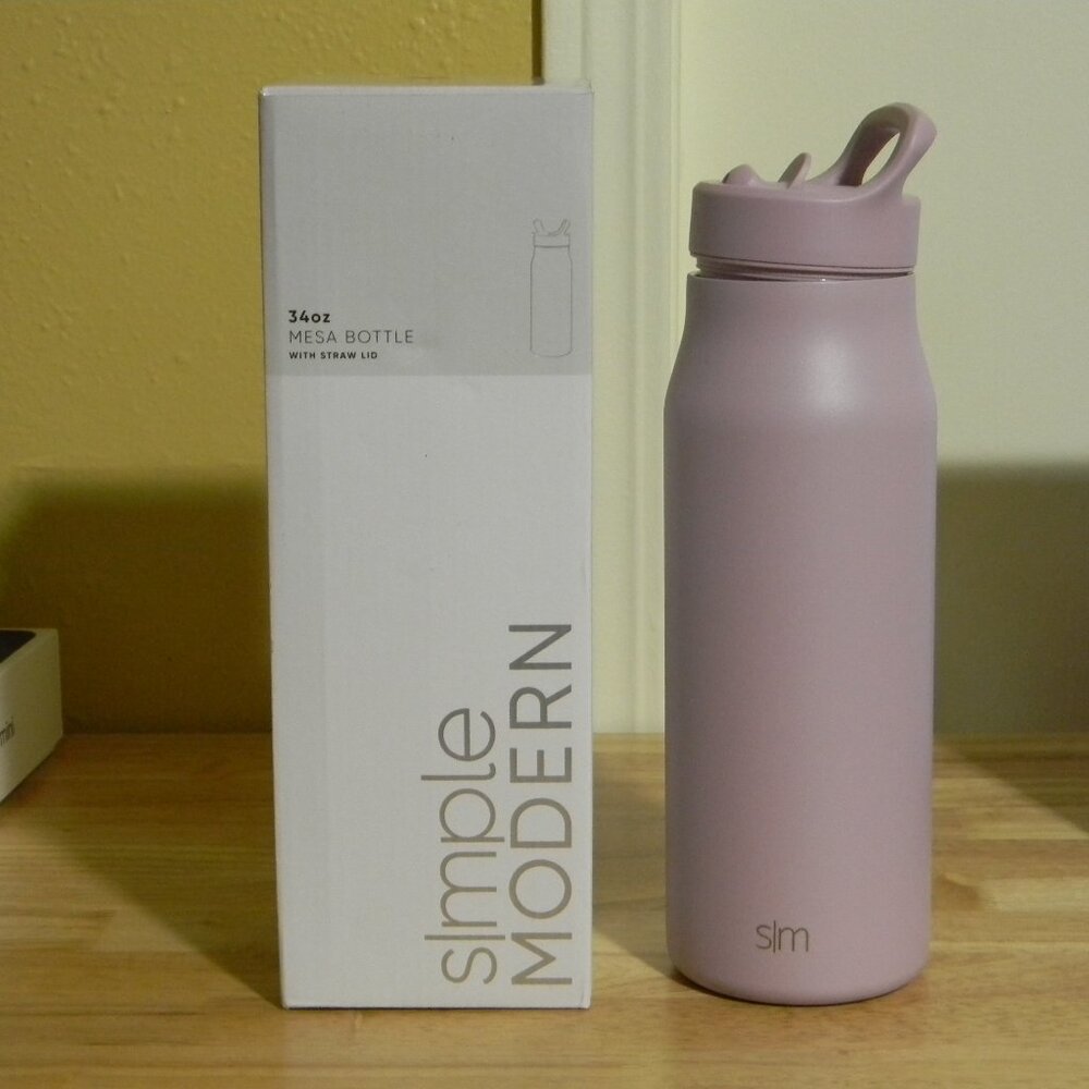 Simple Modern 34 oz Mesa Bottle with Straw Lid Lavender Mist